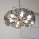 Vintage Italian Chrome and Glass Chandelier, 70s