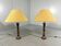 Lot de 2 grandes lampes de table en marbre des années 1970