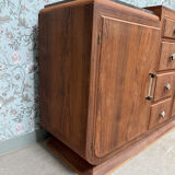 Buffet Art Déco en palissandre et marbre, rénové