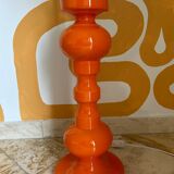Orange ceramic lamp, 70s