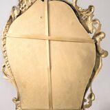 Miroir Cornucopia en bronze de style Louis XV