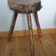 Brutalist tripod farm stool