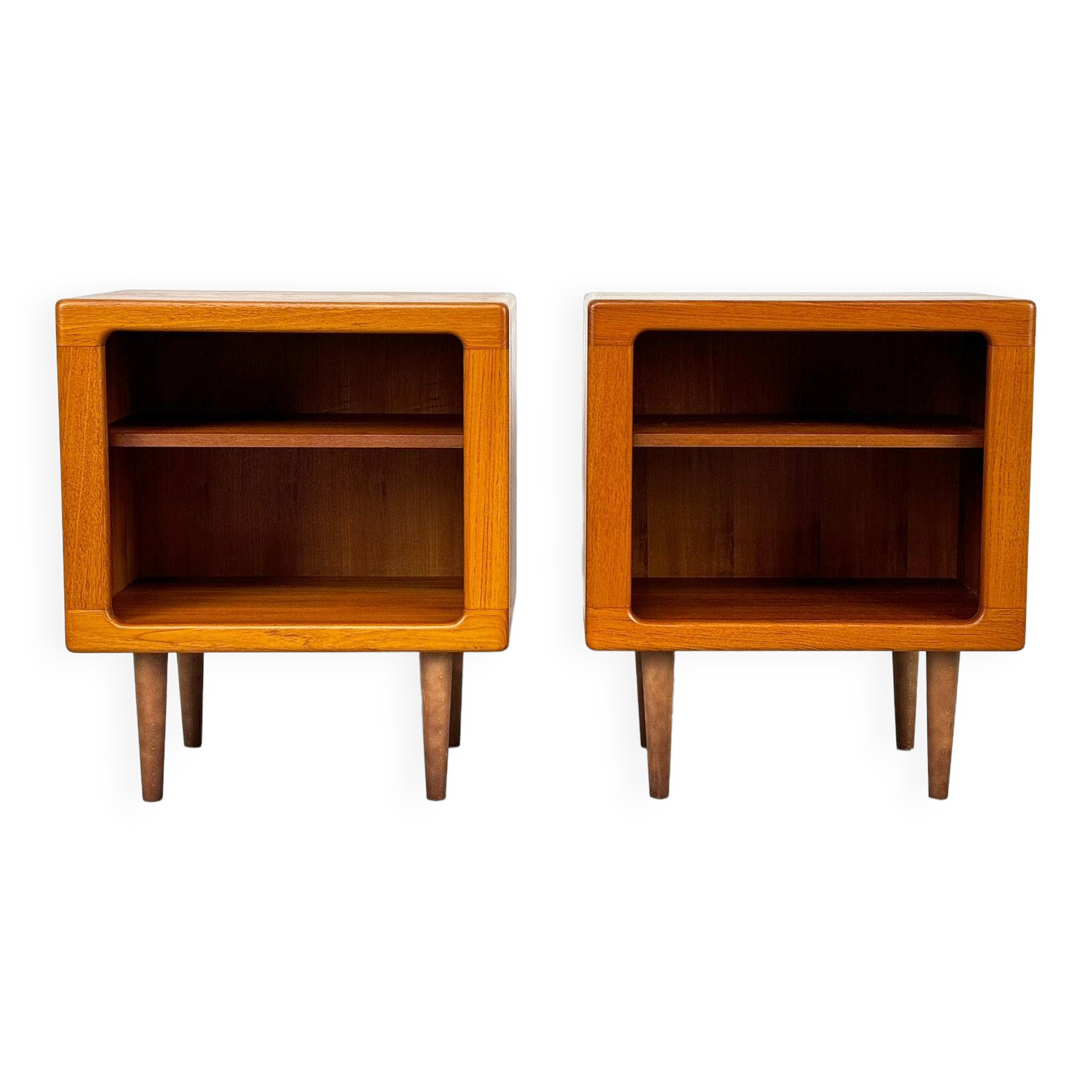 Ensemble de 2 tables de chevet danoises en teck par CFC Silkeborg, 1980