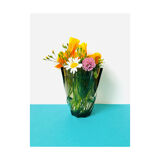 Smoked black spiral vase raise 70s