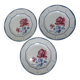 3 assiettes dessert vintage de Digoin Sarreguemines modèle Malmaison