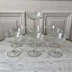 Lot de 10 coupes à champagne en verre cristallin années 50-60