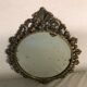 Former mirror bronze gold locket + glass beveled vintage 30x41cm
