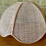Superb suspension in rattan and wicker braided cannage style of the 1960s 1970s.