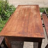 Farmhouse table and benches