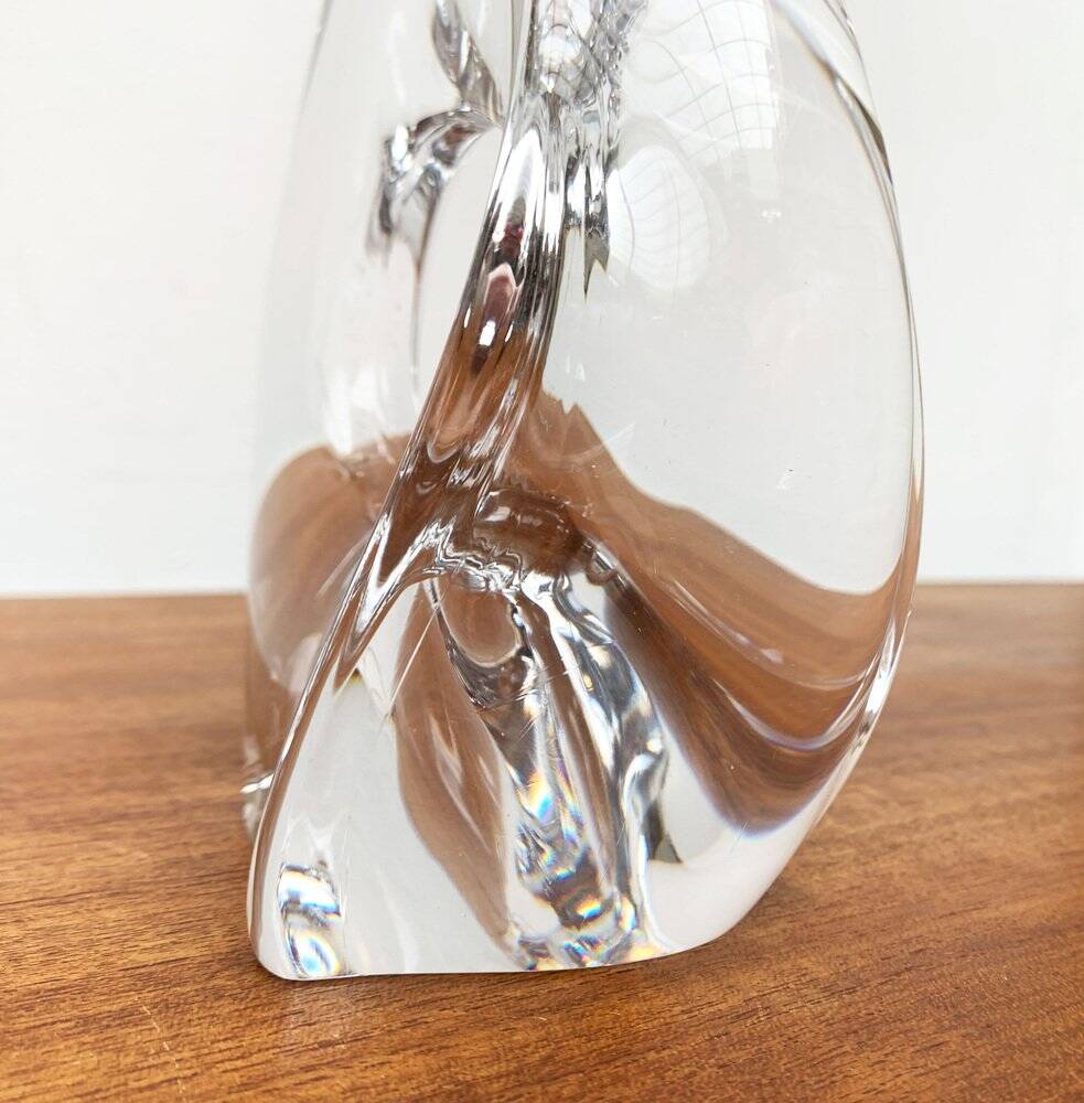 French glass table lamp from the mid-century by Daum, 1960s.