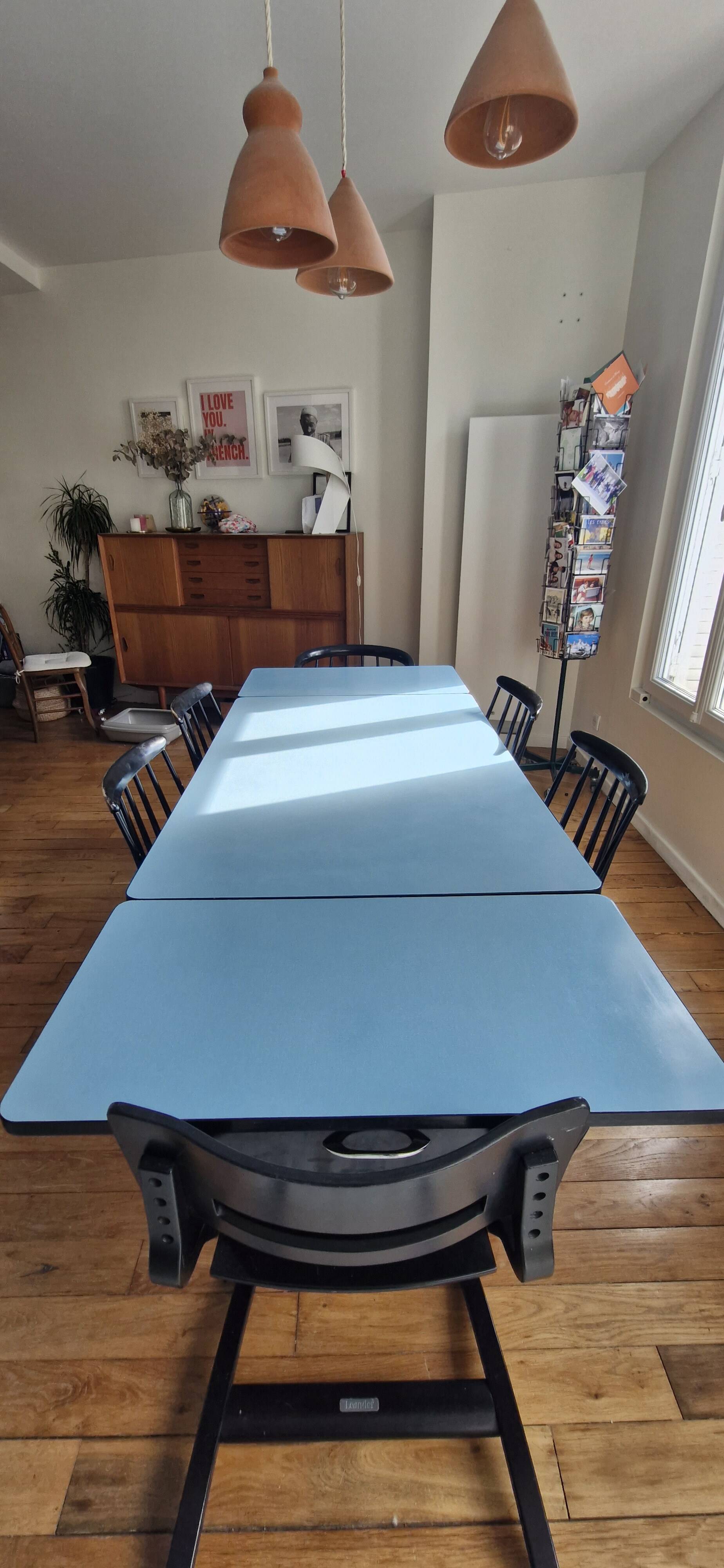 Extensible dining table, formica, 1970s