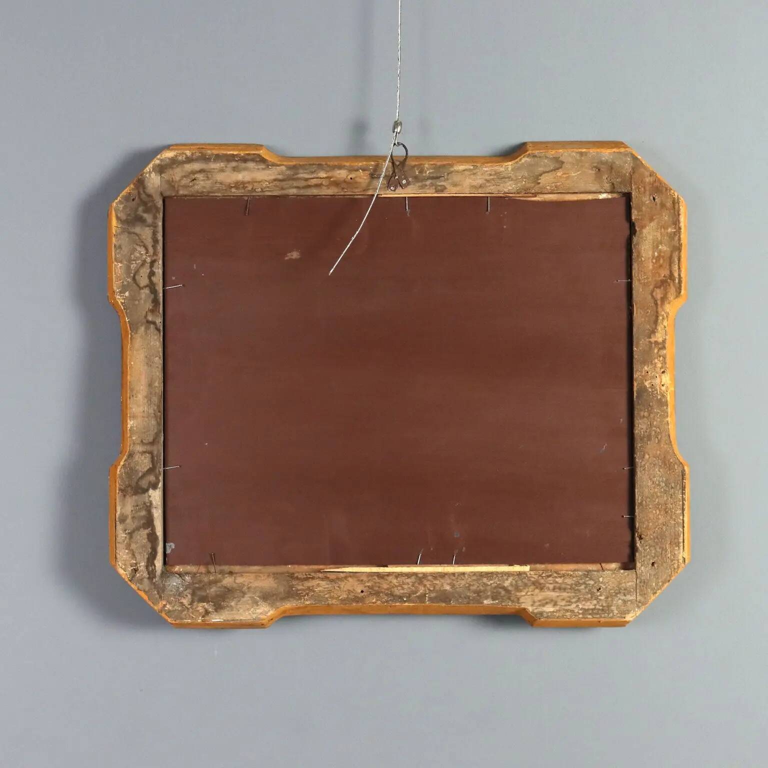 Antique cabaret mirror in gilded wood, Italy, 19th century