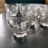 7 verres à liqueur, années 50