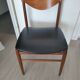 6 teak chairs, 1960s Scandinavian style, signed