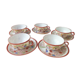 Set of 5 coffee cups or tea in Japan Porcelain