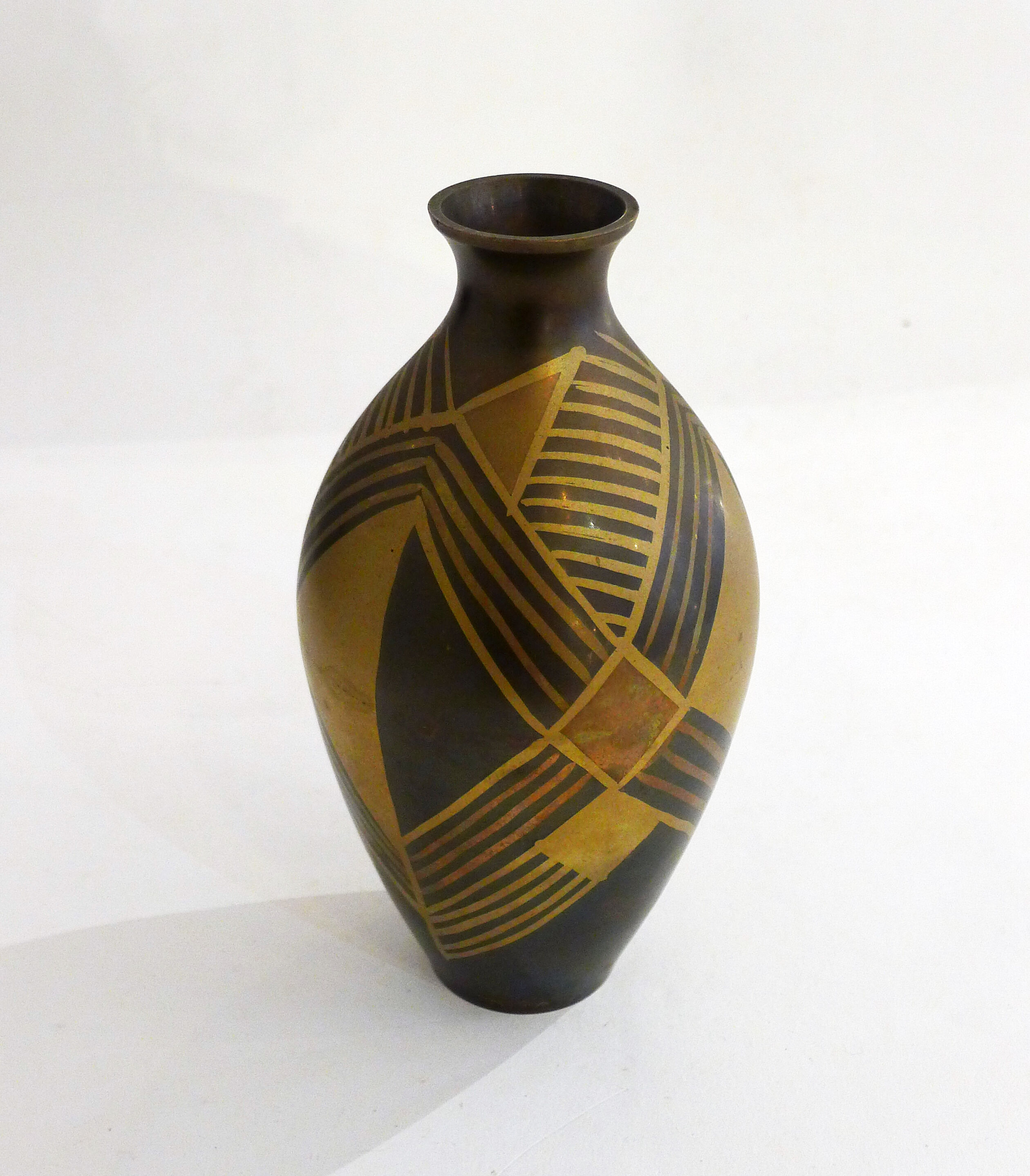 Small art deco copperware vase