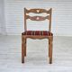 1960s, set of 4 pcs Danish dining chairs, furniture wool, solid oak wood.