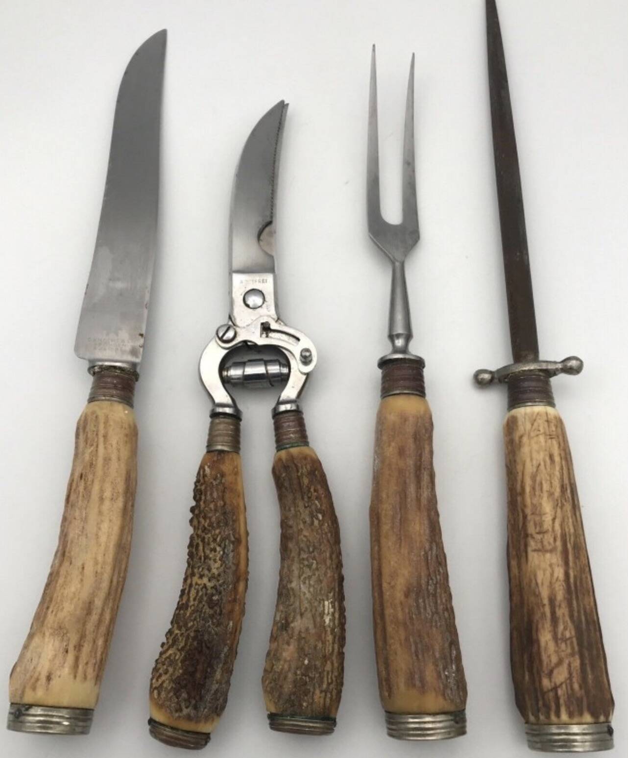 Service set cutlery, ironwood and stainless steel, Solingen