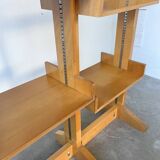 Bookcase on solid beech legs from the 80s
