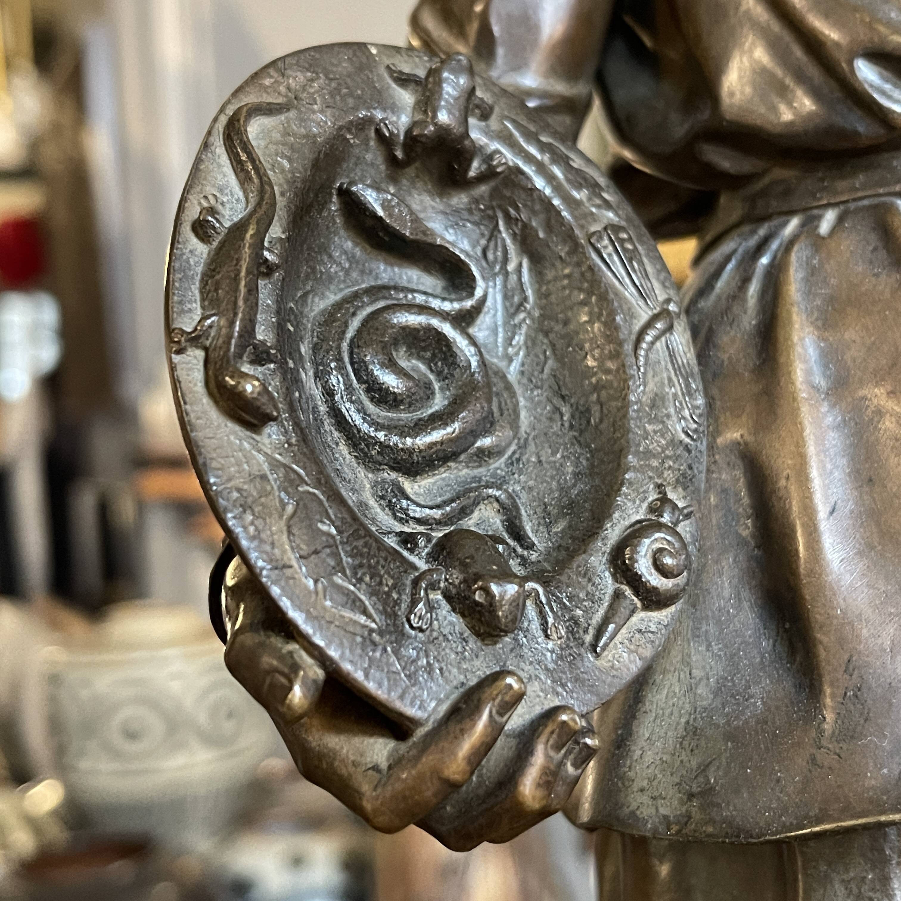 'The Ceramist Bernard Palissy' By Vittoz Bronzier, Bronze Sculpture