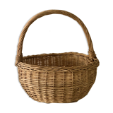 Braided wicker basket for the market