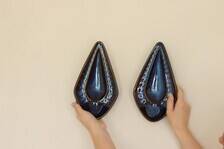 Mid-Century Ceramic Wall Lamps by Einar Johansen for Søholm Stentøj, Denmark