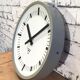 Dark Grey Industrial Bakelite Wall Clock From Pragotron, 1970s