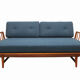 1950s daybed in cherrywood, fresh fabric, WK Furnitures