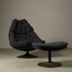 Fauteuil lounge Artifort F588 avec repose-pieds par Geoffrey Harcourt, 1967