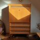 Vintage secretary rattan chest of drawers