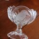 Set of 7 Arques crystal dessert bowls, Passereaux, bird decor