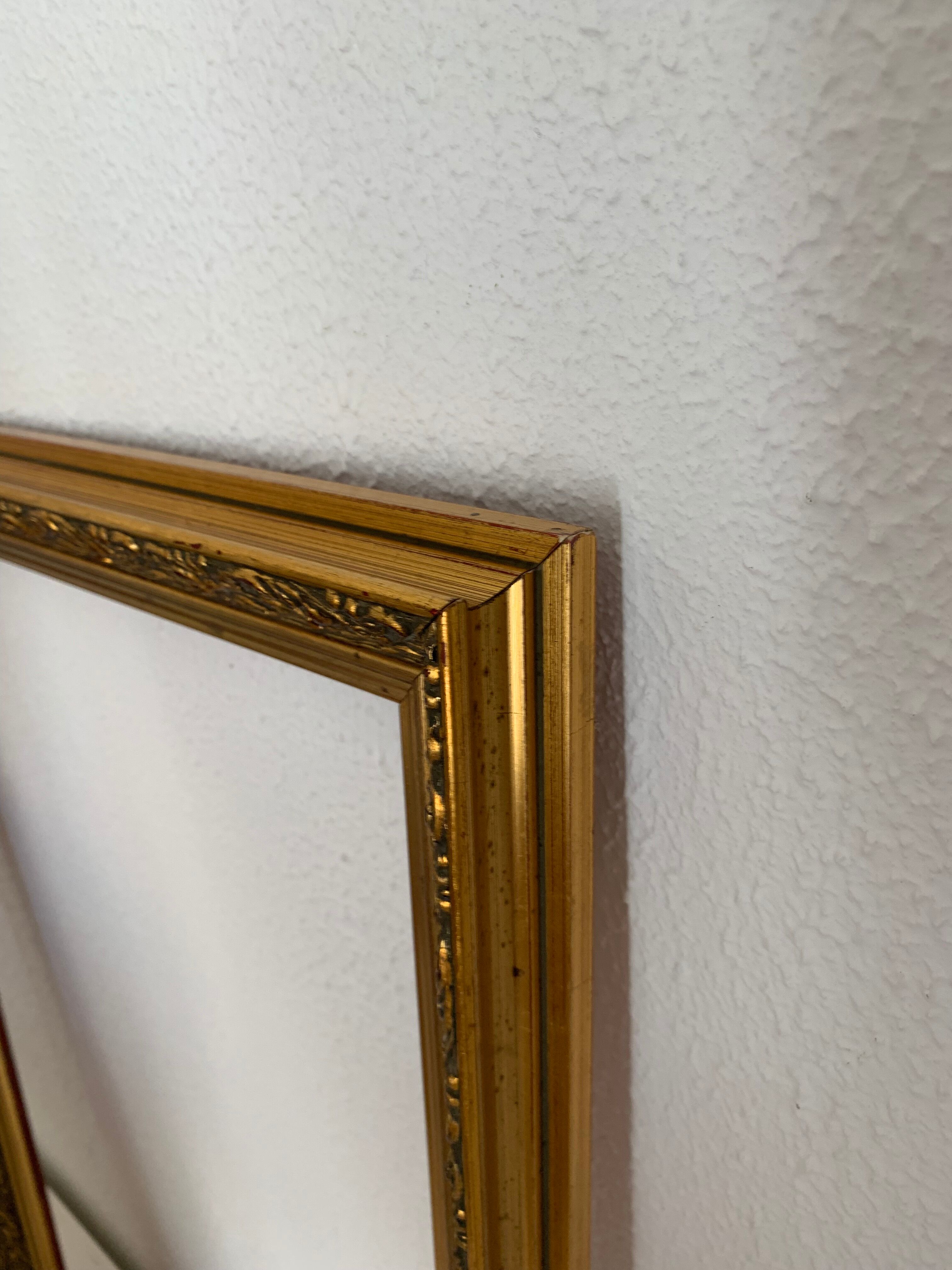 Gold leaf gilded frame for painting or print - 57 x 40 cm