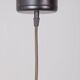 Vintage pendant lamp 80s metal and glass minimalist italian design