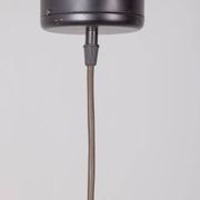 Vintage pendant lamp 80s metal and glass minimalist italian design