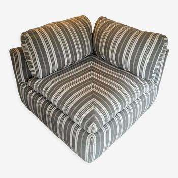 Corner armchair in fabrics