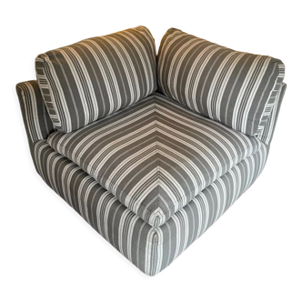 Corner armchair in fabrics