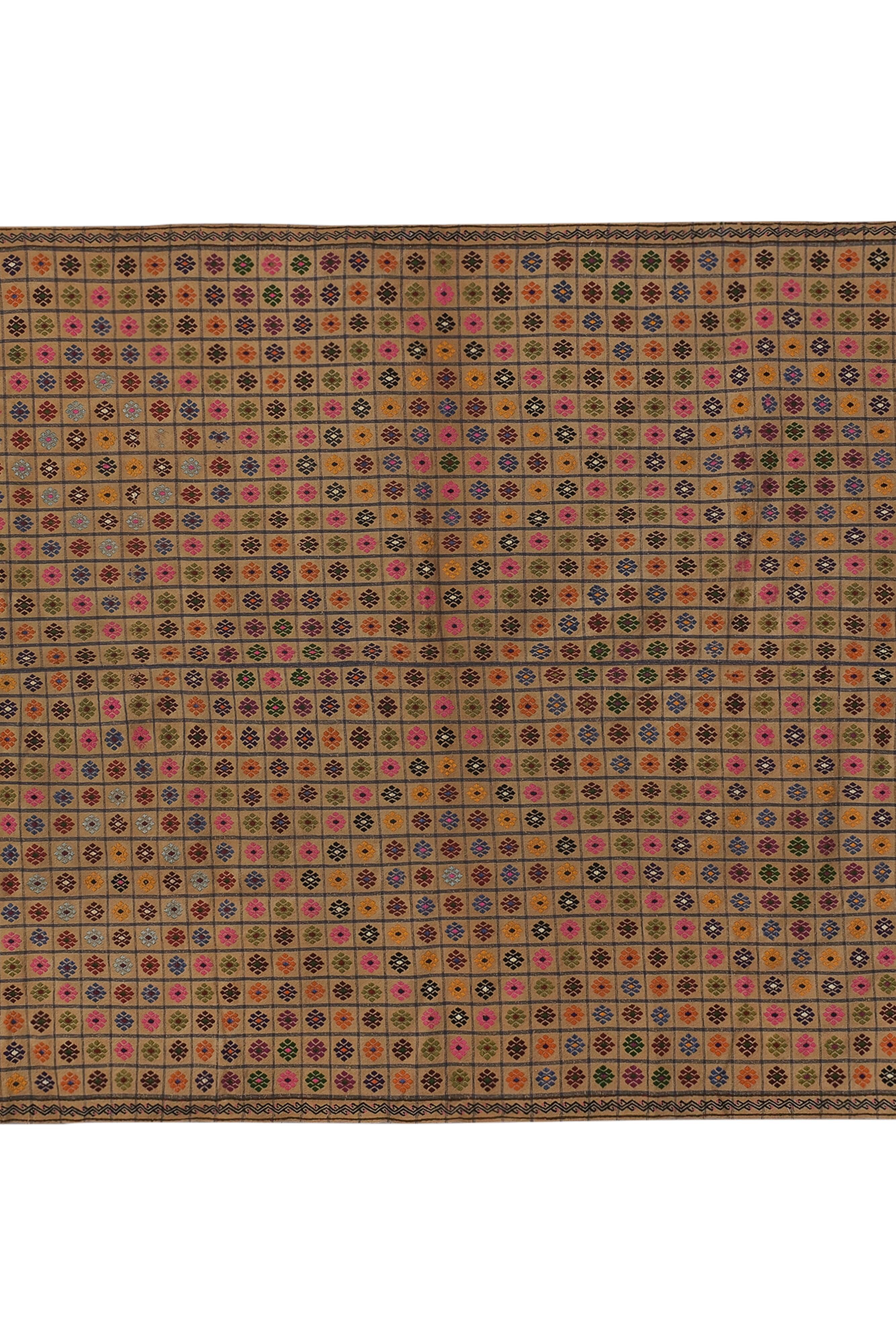 Vintage Turkish Oushak Rug Handwoven 230x330 cm