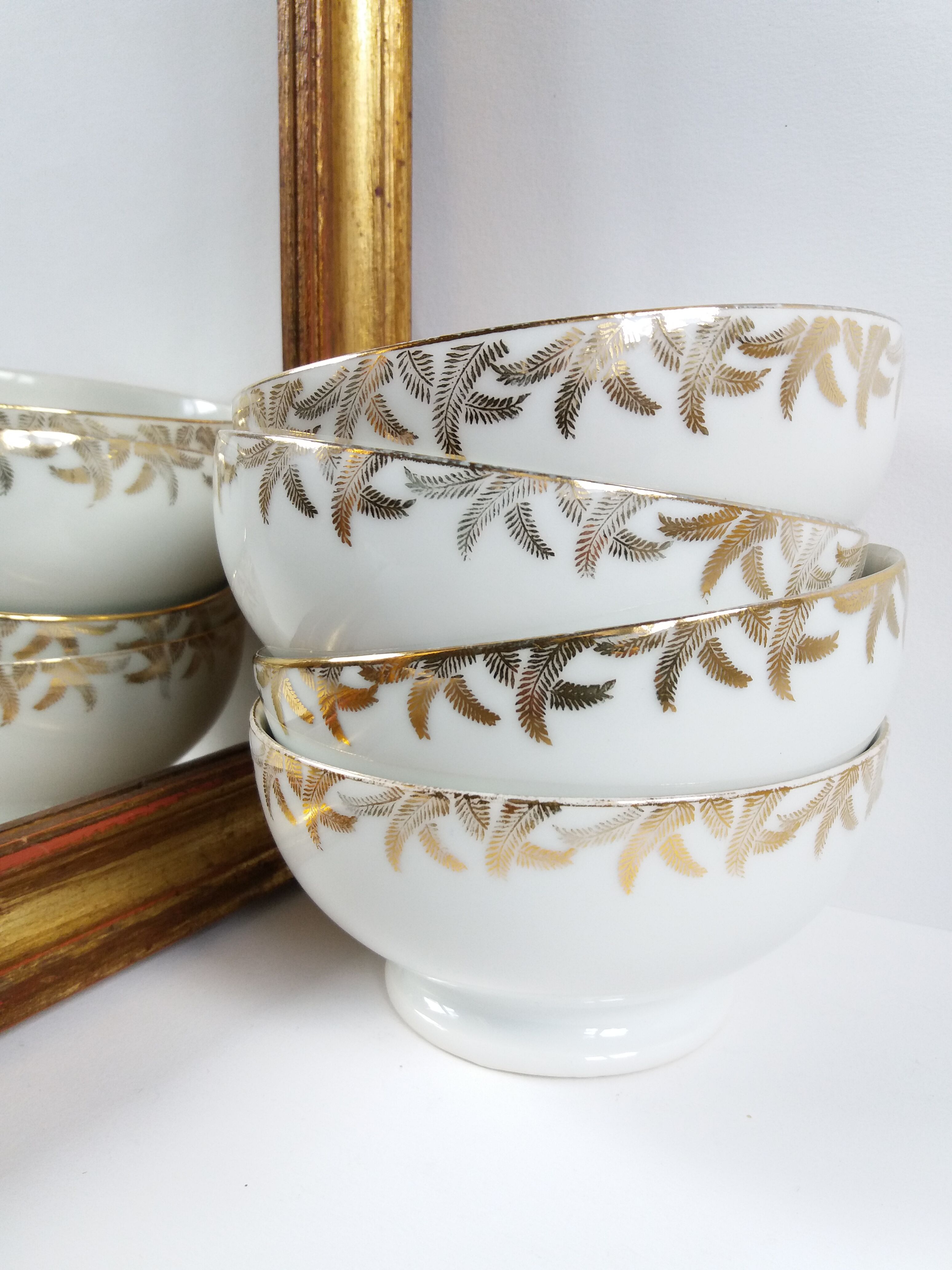 Set 4 bowls golden palms
