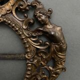 Bronze frame nineteenth Napoleon III richly decorated with macaroons