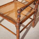 Canned armchair wood imitation bamboo, colonial armchair, interior decoration