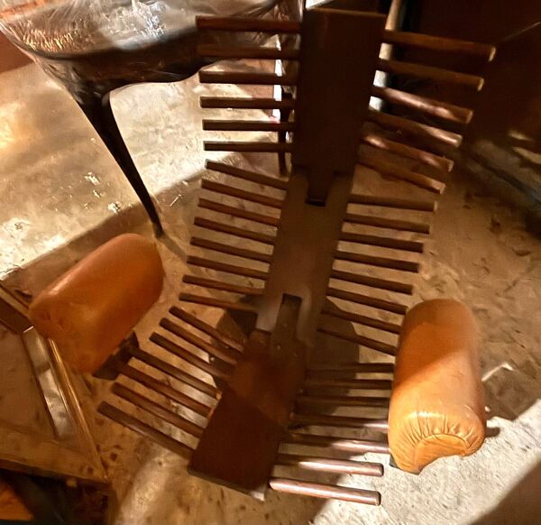 Fauteuil lounge en cuir rembourré Koala par Blaha, Hollande, années 1960