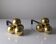 Bronze and wrought iron andirons by Jacques Adnet, 1930s