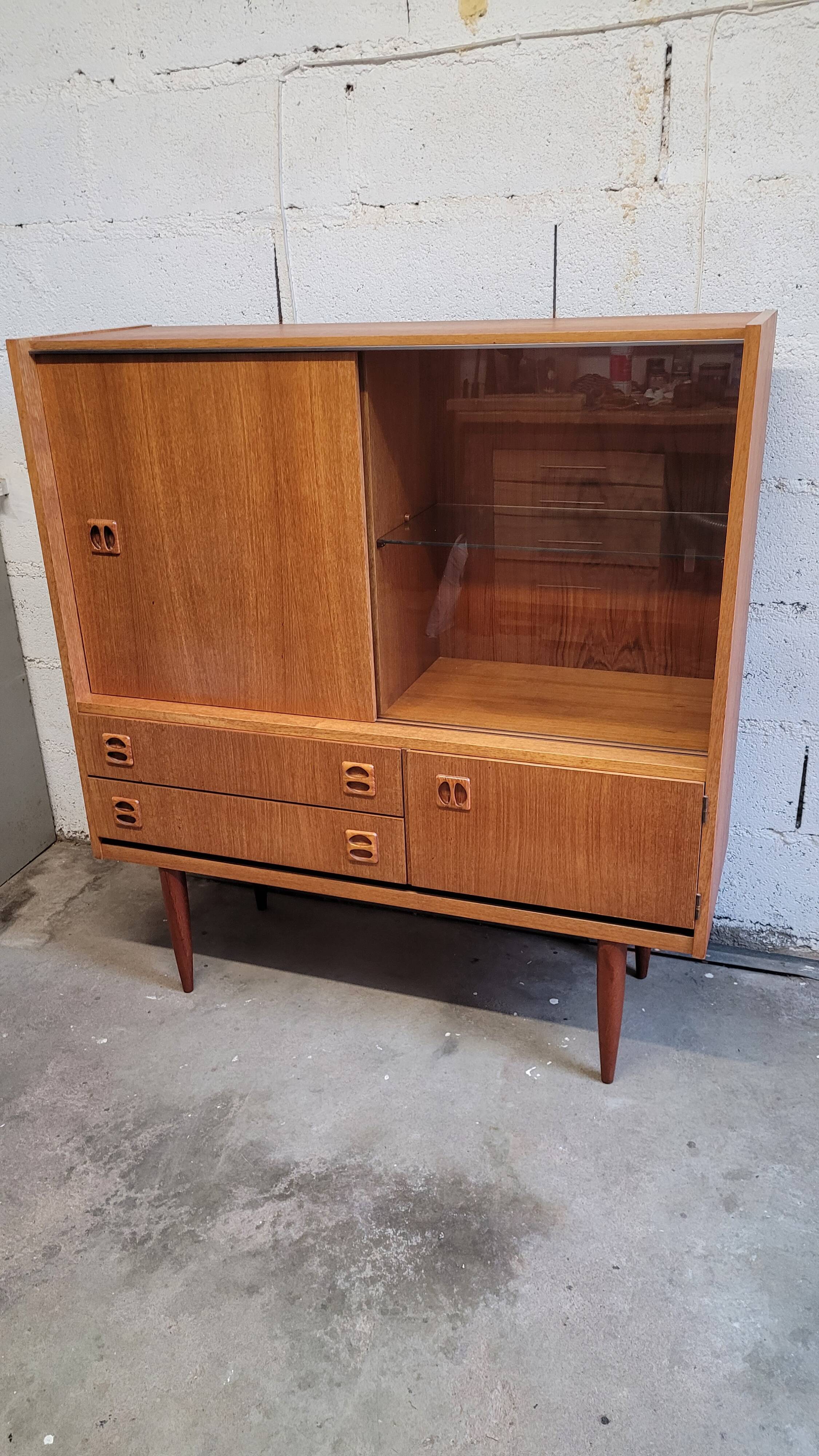 Scandinavian design sideboard in vintage teak