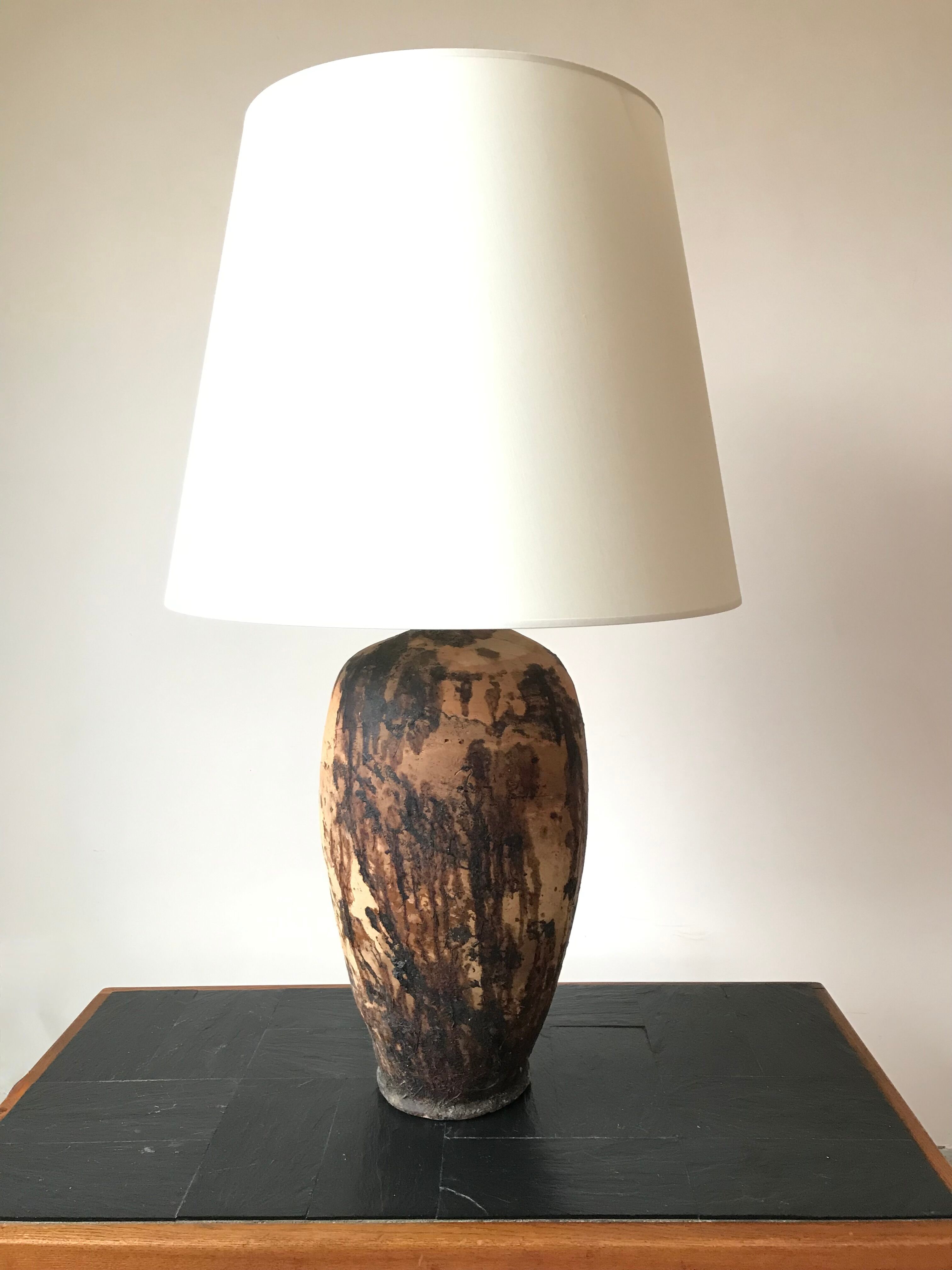 Terracotta lamp, 19th century