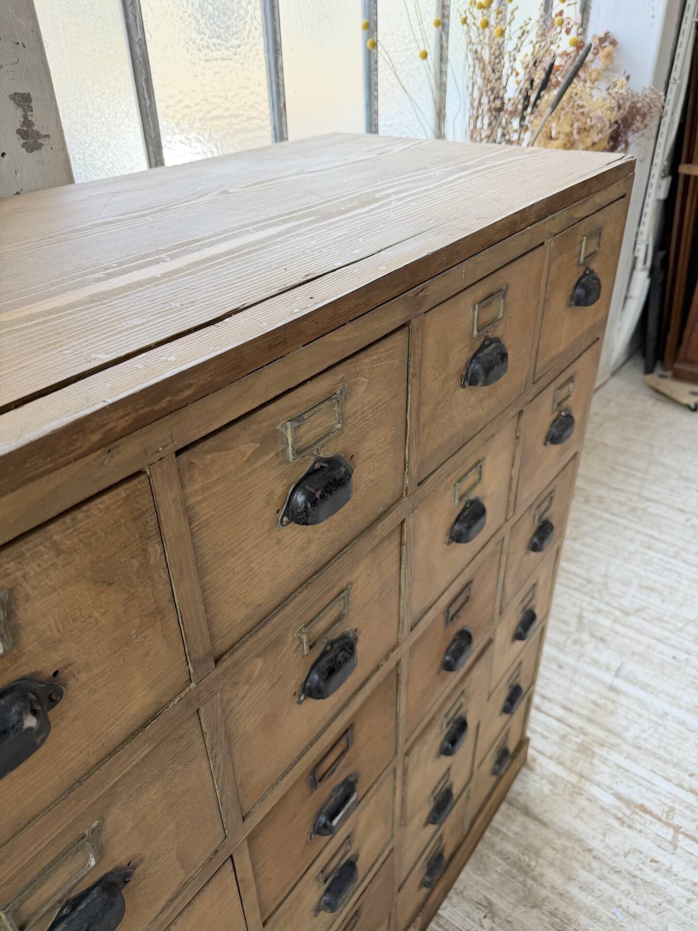 1950s pine workbench XL 160cm