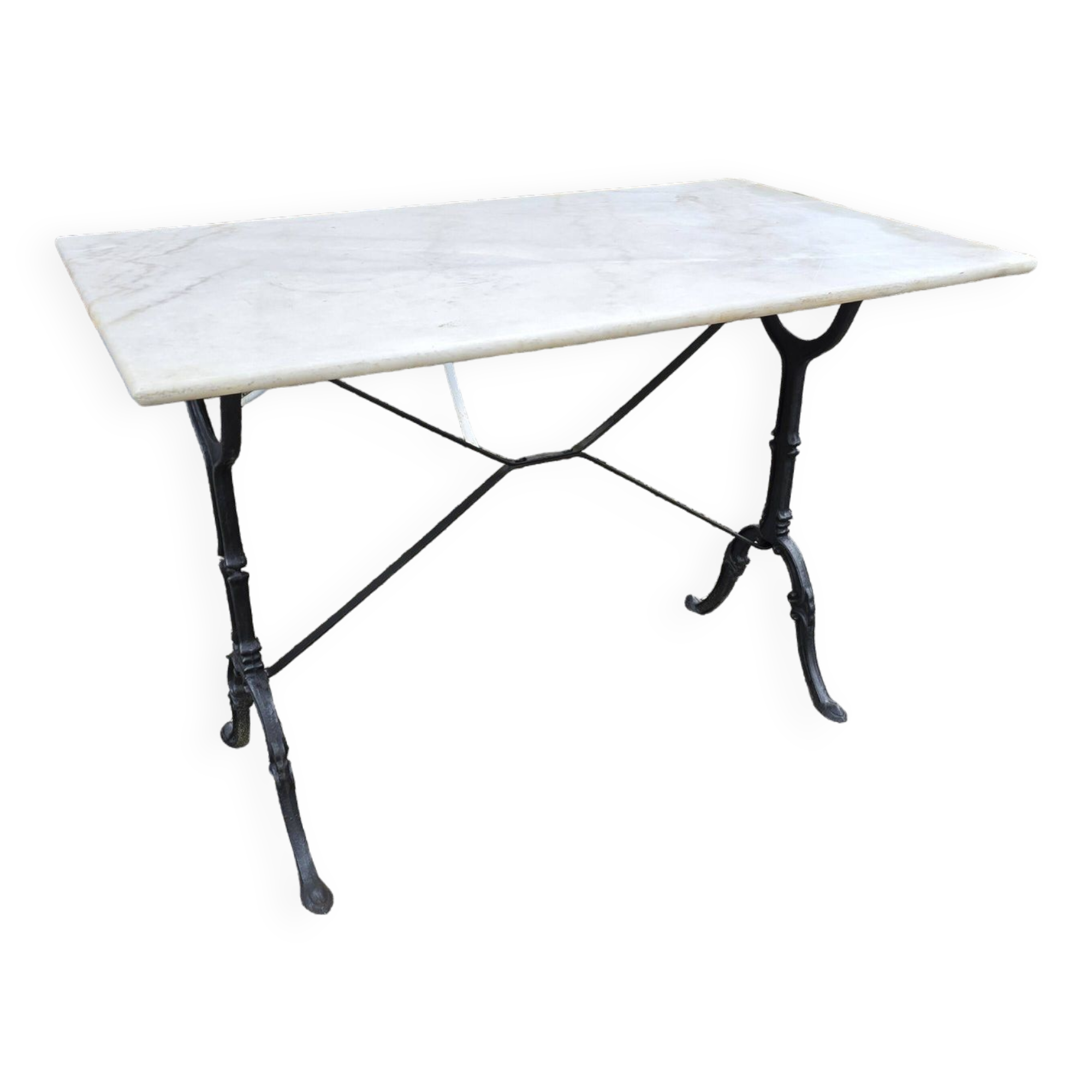 Table bistrot plateau en marbre