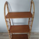 Rattan wall shelf