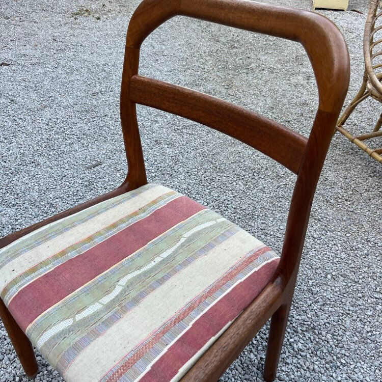 Pair of Scandinavian teak chairs from the 1960s.