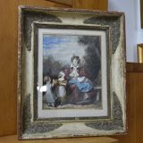 Attributed to Eugène Devéria (1805-1865) The Happy Family, Framed Watercolour