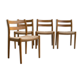 Set of 4 oak chairs by Niels Otto Moller